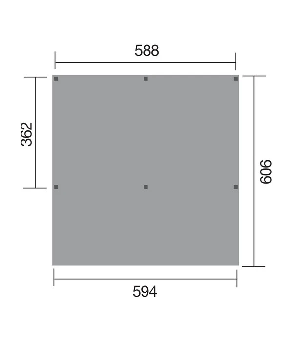 Weka Doppelcarport Mit Kunststoffdach, Ca. B592/H250/T606 Cm – Bild 2