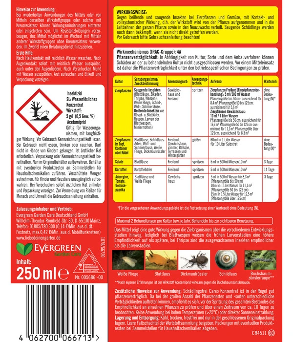 Substral® Celaflor® Schädlingsfrei Careo® Für Gemüse, 250 Ml – Bild 2