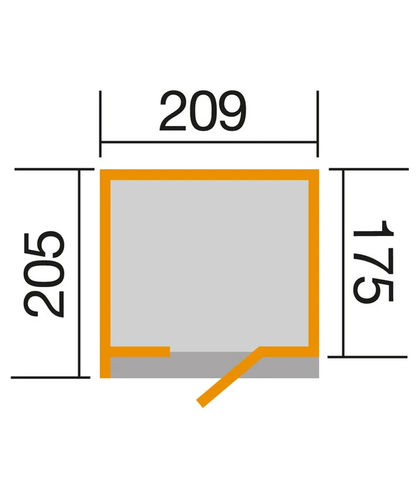 Weka Designhaus 262, Ca. B214/H218/T215 Cm – Bild 2