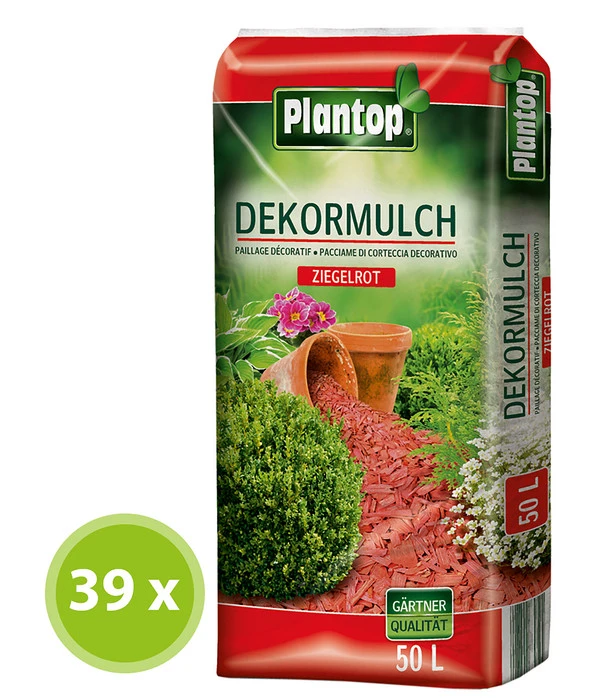 Ziegler Plantop Dekormulch Ziegelrot, 39 X 50 Liter