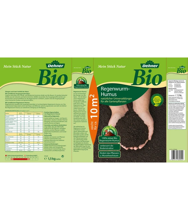 Dehner Bio Regenwurm-Humus, 1,5 Kg – Bild 2