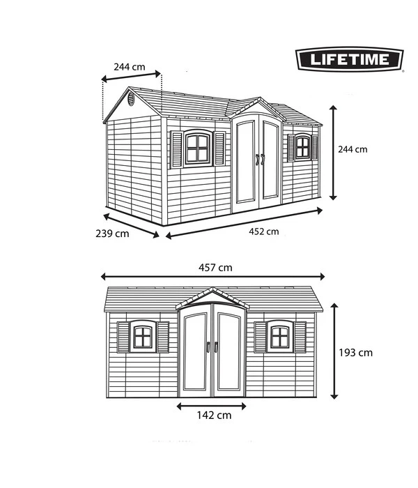Lifetime Gerätehaus Garten-Villa – Bild 2