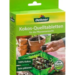 Dehner Kokos-Quelltabletten, 50 Stk.