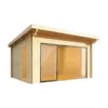 Wolff Finnhaus Gartenhaus Trondheim 44-G XL, Inkl. Schiebetür Links, Ca. B570/H259/T620 Cm