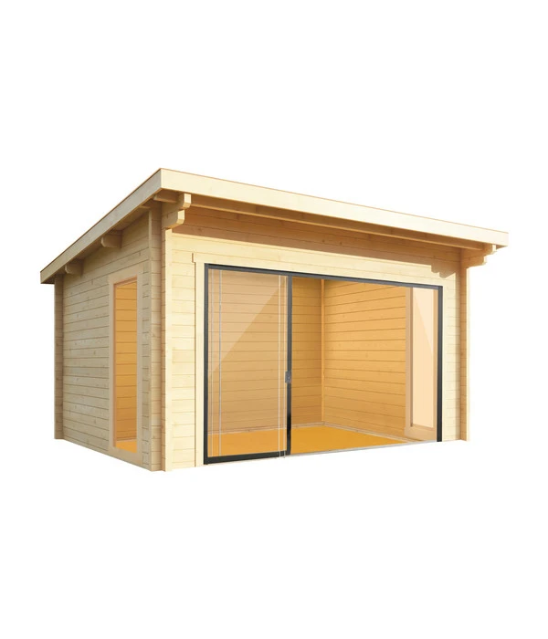 Wolff Finnhaus Gartenhaus Trondheim 44-G XL, Inkl. Schiebetür Links, Ca. B570/H259/T620 Cm