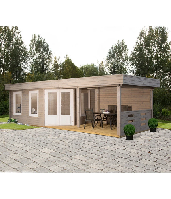 Wolff Finnhaus Gartenhaus Maja 40-B/1, Inkl. Terrasse – Bild 2